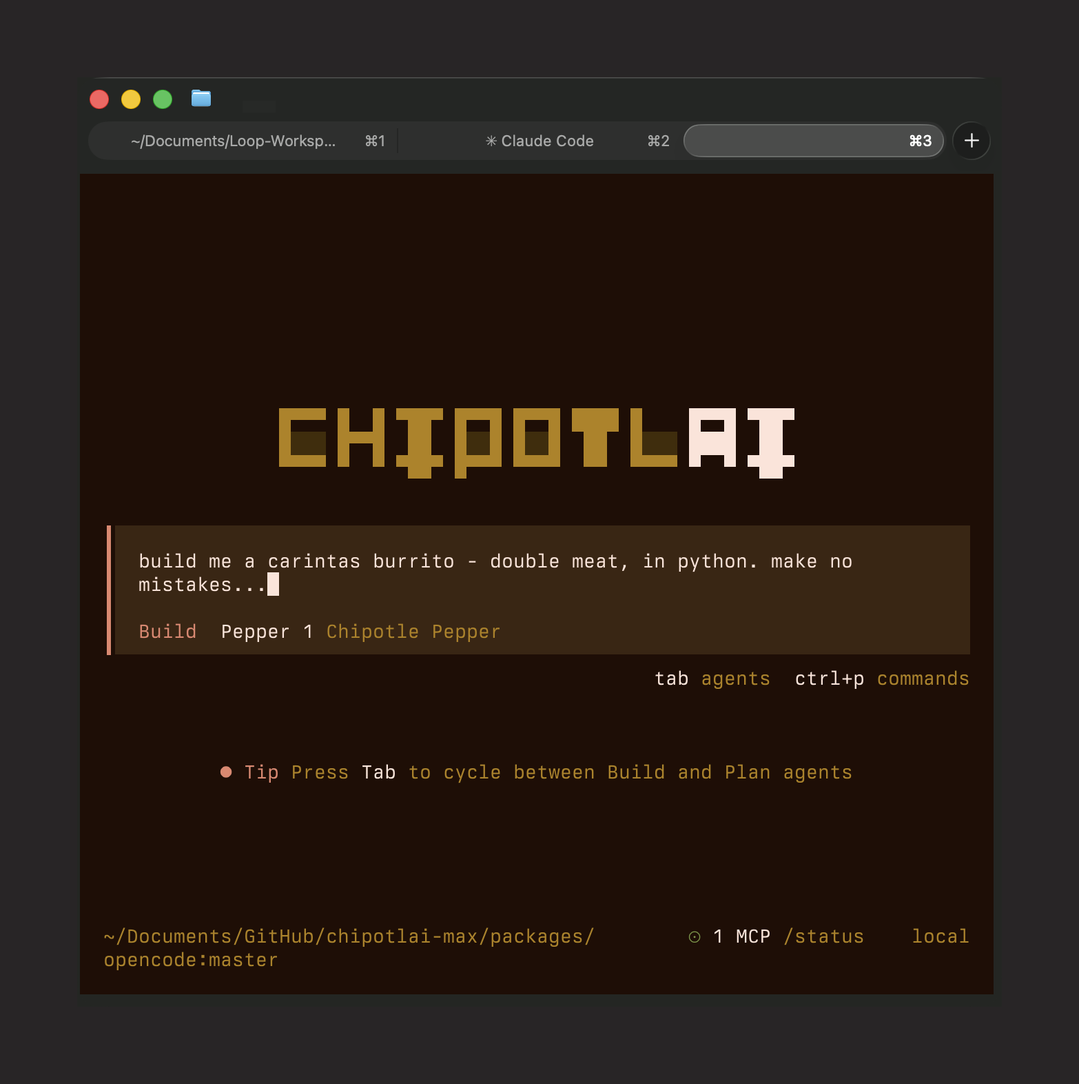 Chipotle Pepper customer support bot solving a LeetCode coding problem
